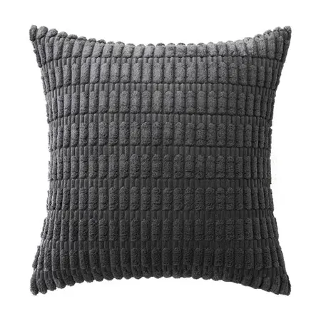 Square Cushion Cover with Zip - Red, Corduroy image