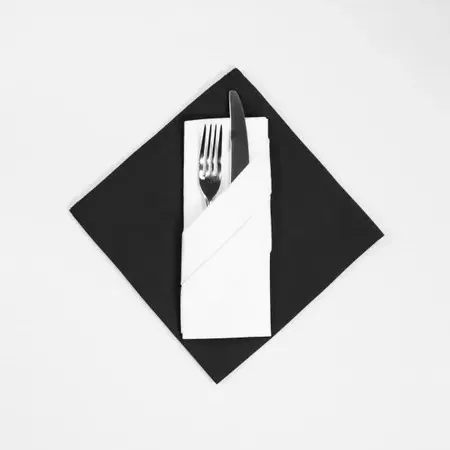 Square Napkins Set - White, Polyester image
