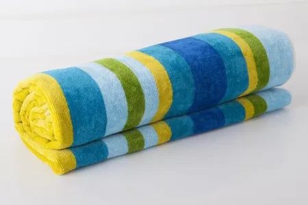 Striped Beach Towel - Pink, Velour product
