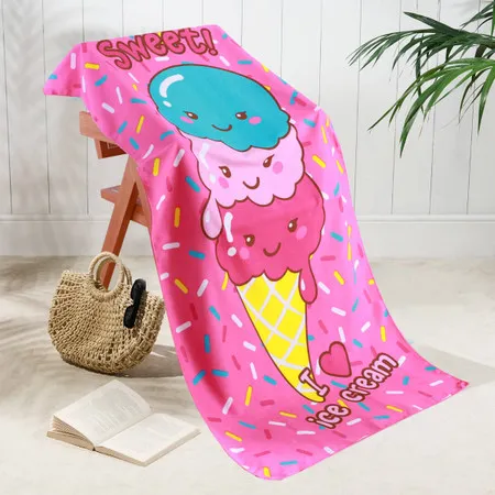 Summer Cool Ice Cream Beach Towel - Multicolor, Microfibre product