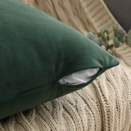 Velvet Cushion Cover - Dark Green product