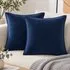 Velvet Cushion Cover - Navy Blue, Cotton by The Towel Shop, image 3