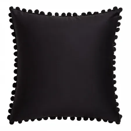 Velvet Pompom Cushion Cover - Yellow, Velvet product