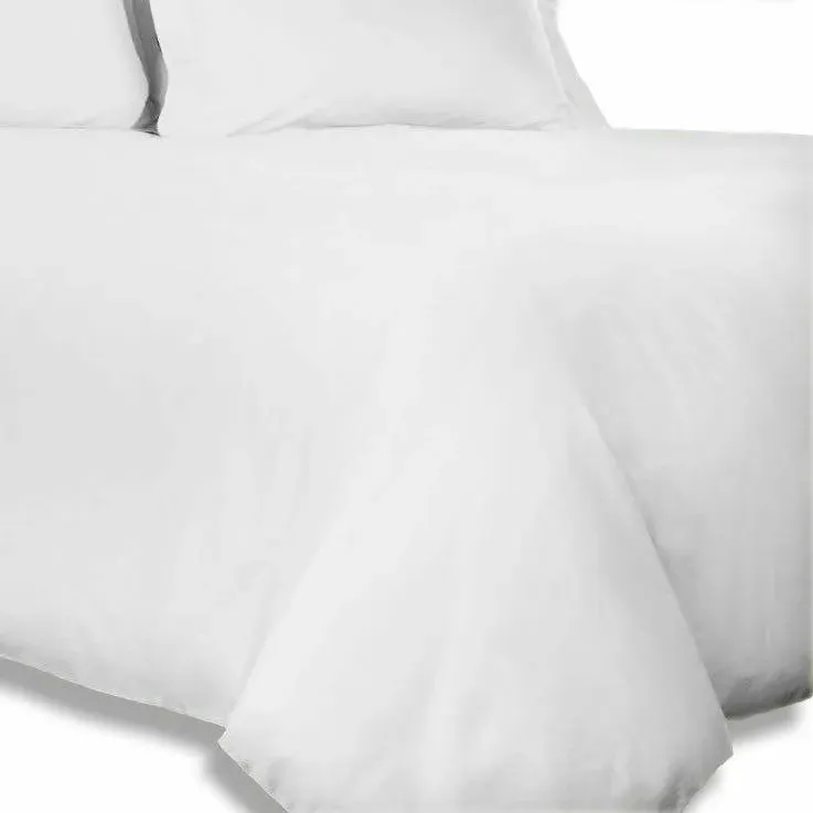Super King Percale Duvet Cover 200 Thread Count - White, Cotton by The Towel Shop