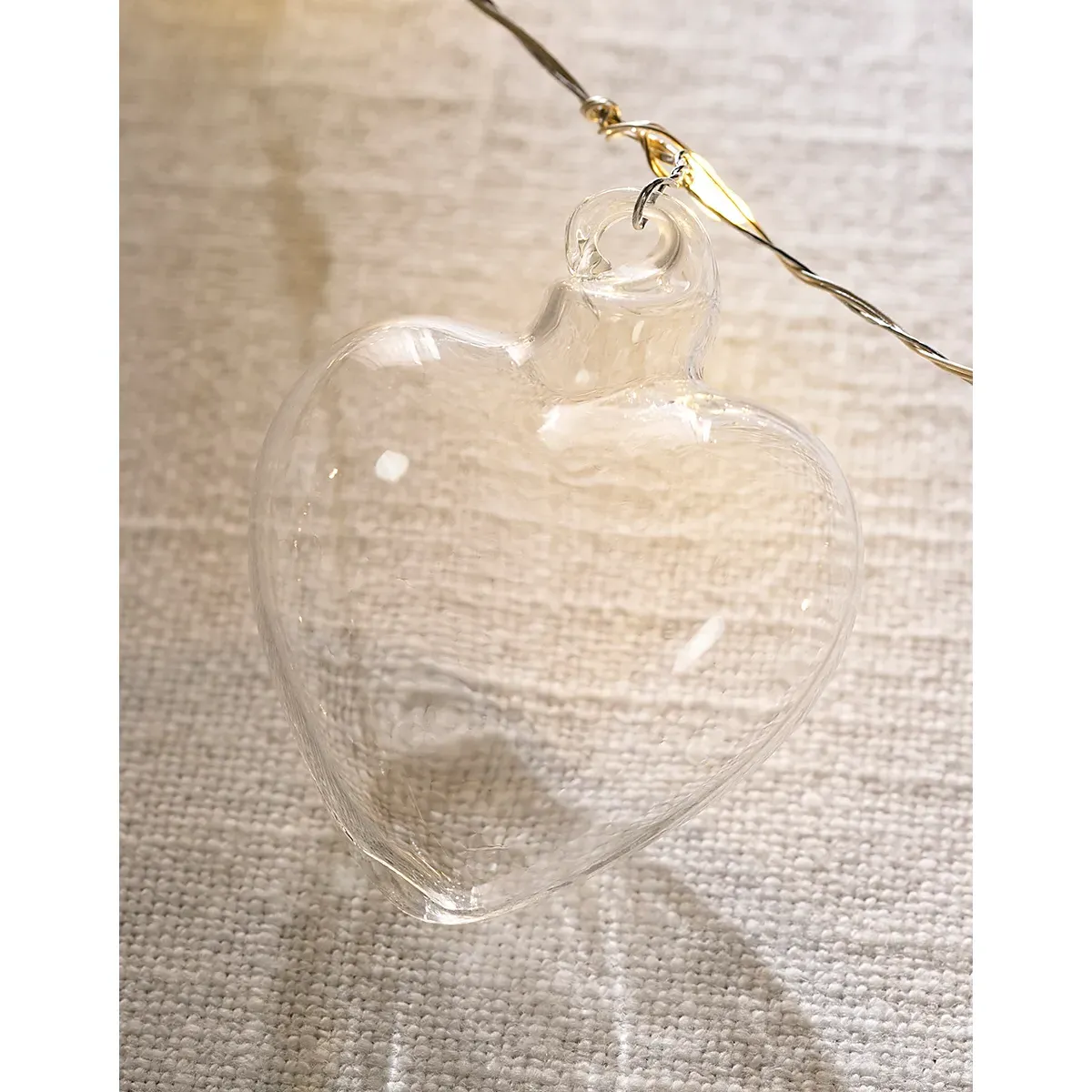 Glass Heart Fairy Lights 24 Bulbs - Clear alternate view