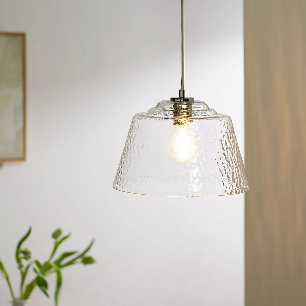 Lansdown Glass Single Pendant Light - Silver, Clear product