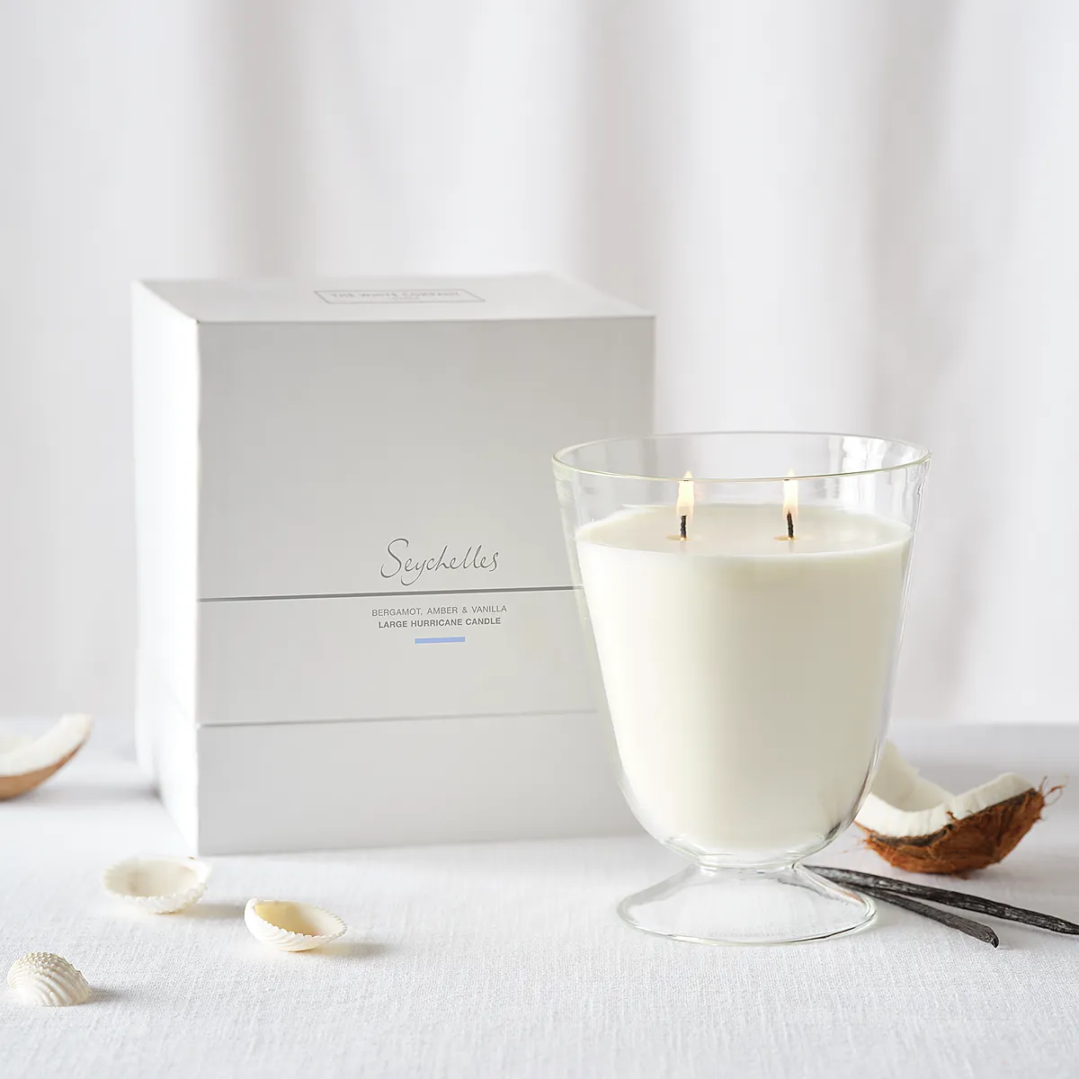 Seychelles Two-Wick Large Glass Candle - Borosilicate Glass product