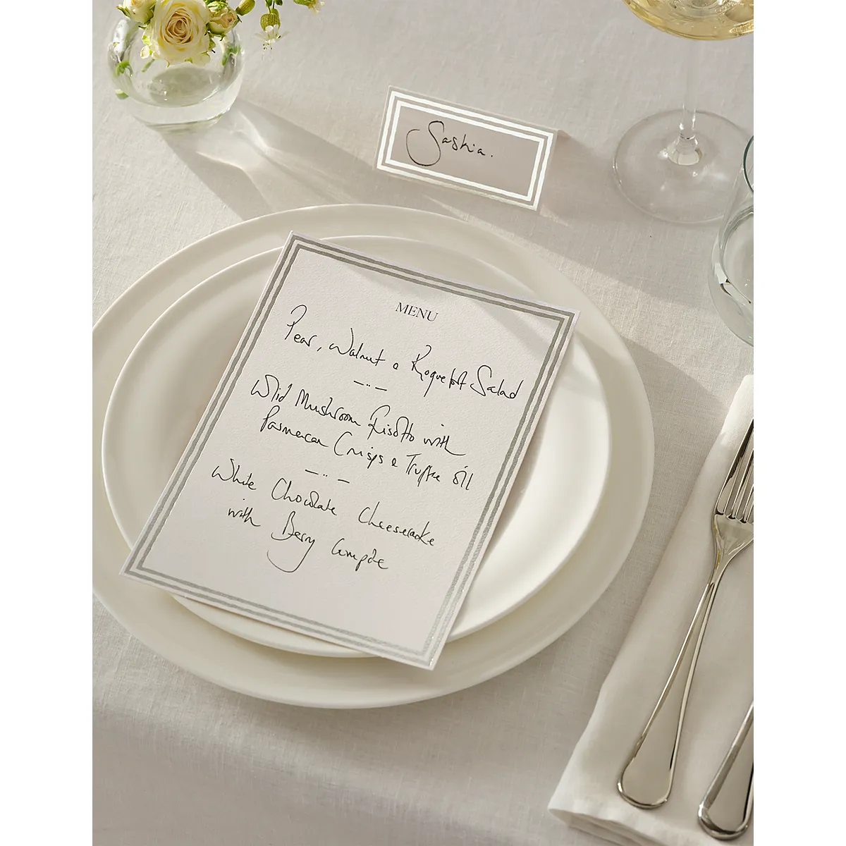 24 Piece Hosting Set - White, Silver alternate view