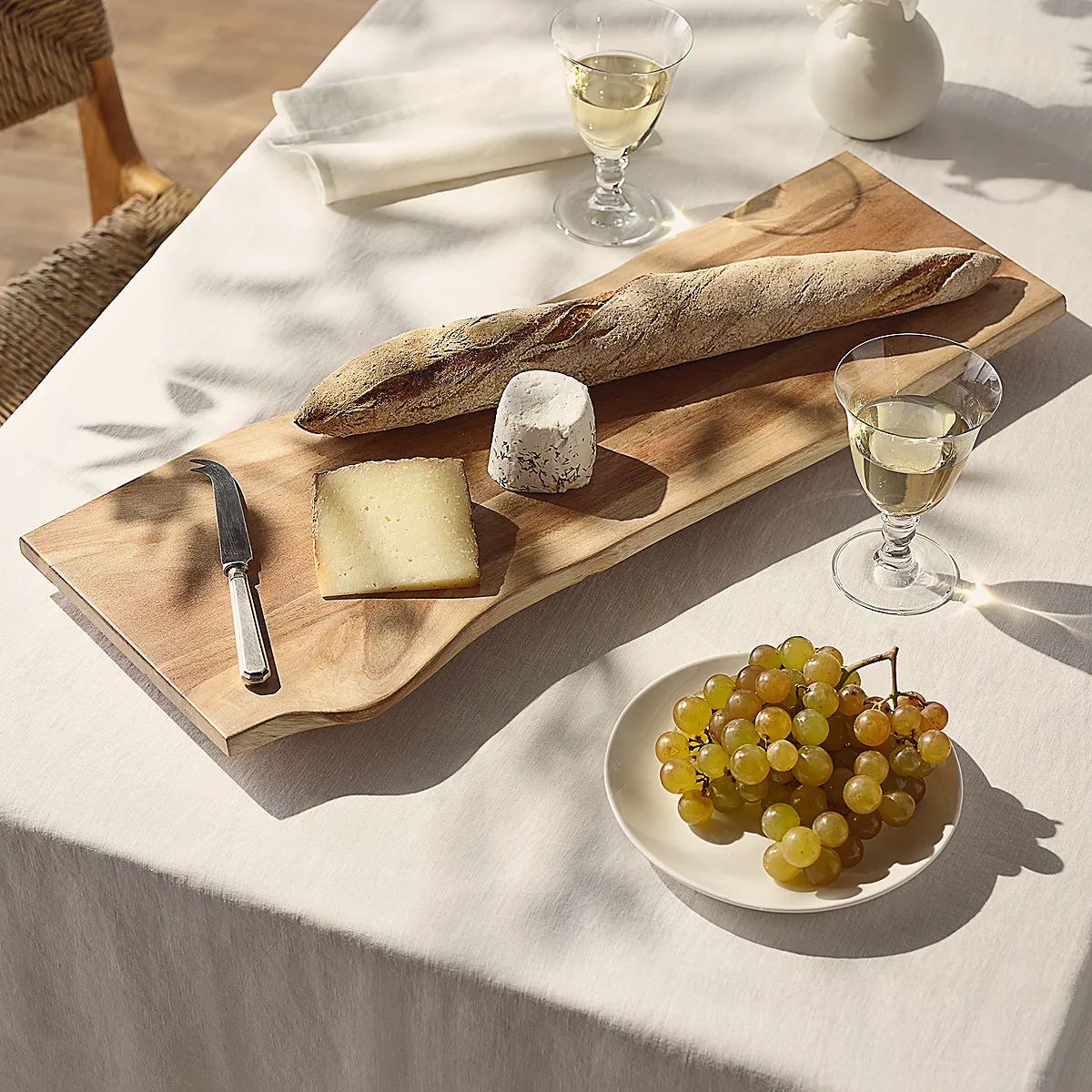 Acacia Wood Raised Platter - Natural product