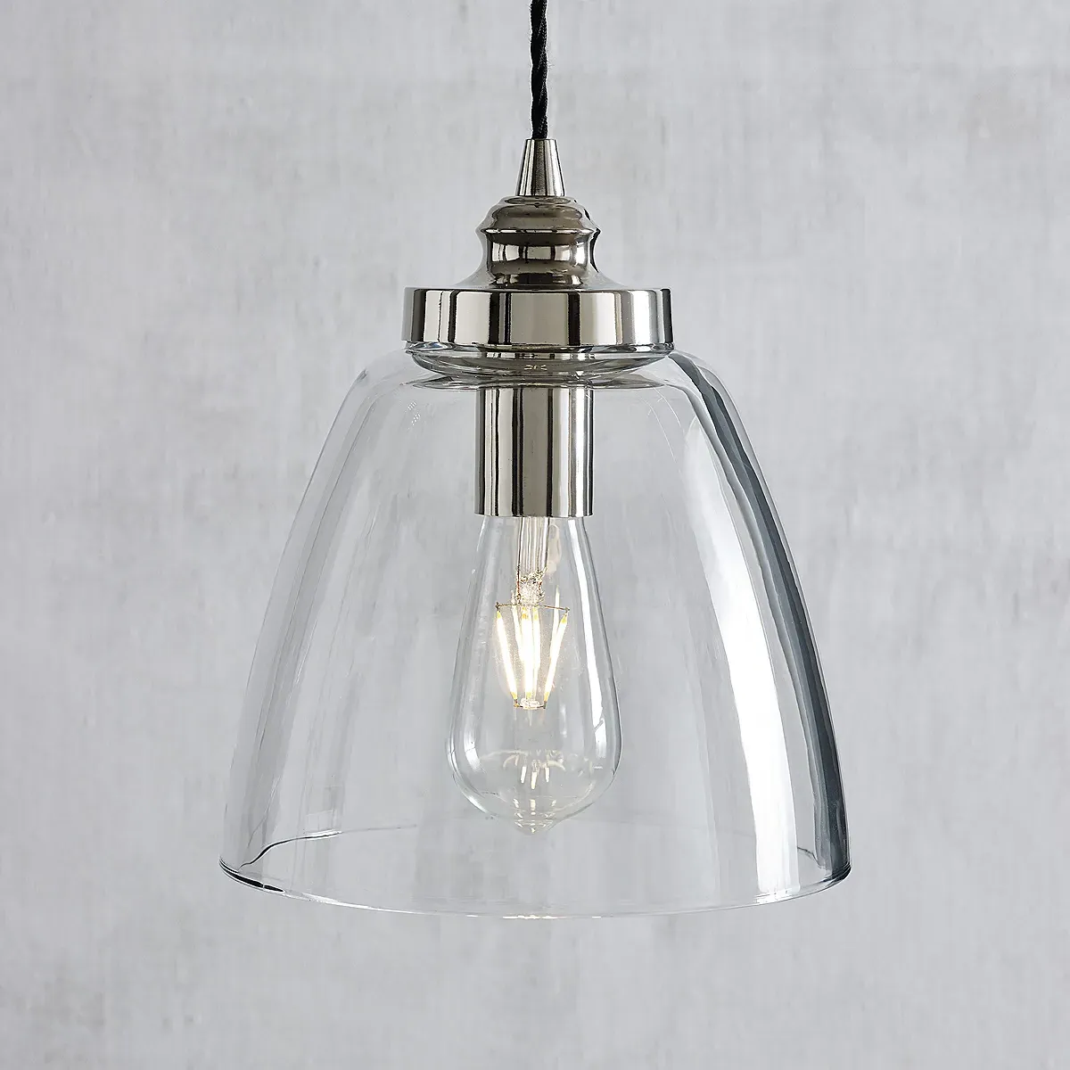 Aldeburgh Large Ceiling Pendant Light - Clear, Blown Glass product