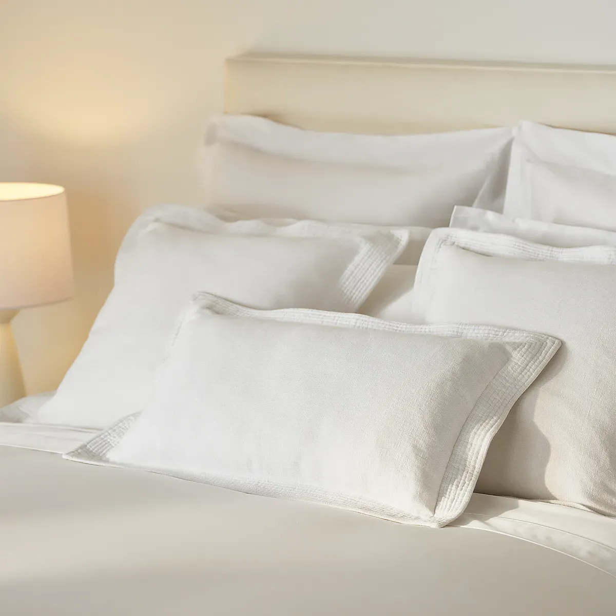 Alma Cushion - White, Linen product