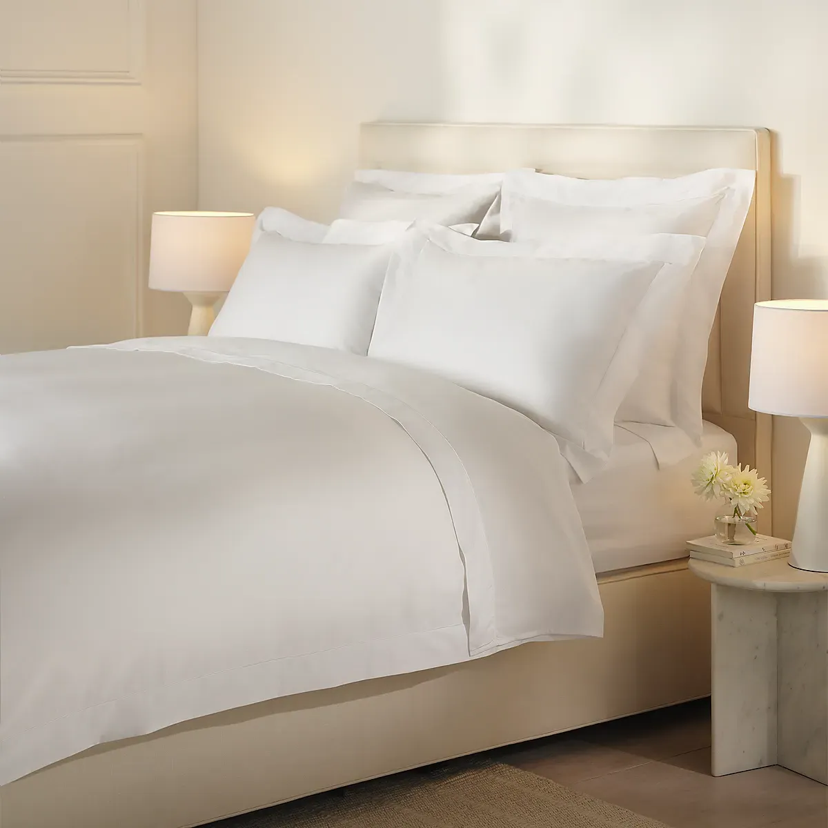 Amala Giza Egyptian Cotton Duvet Cover - White product