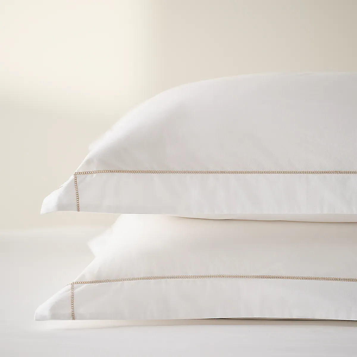 Ana Oxford Pillowcase Single - White, Cotton Percale product