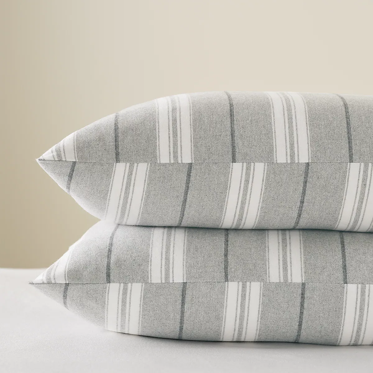 Arran Stripe Classic Pillowcase - Grey, Cotton product