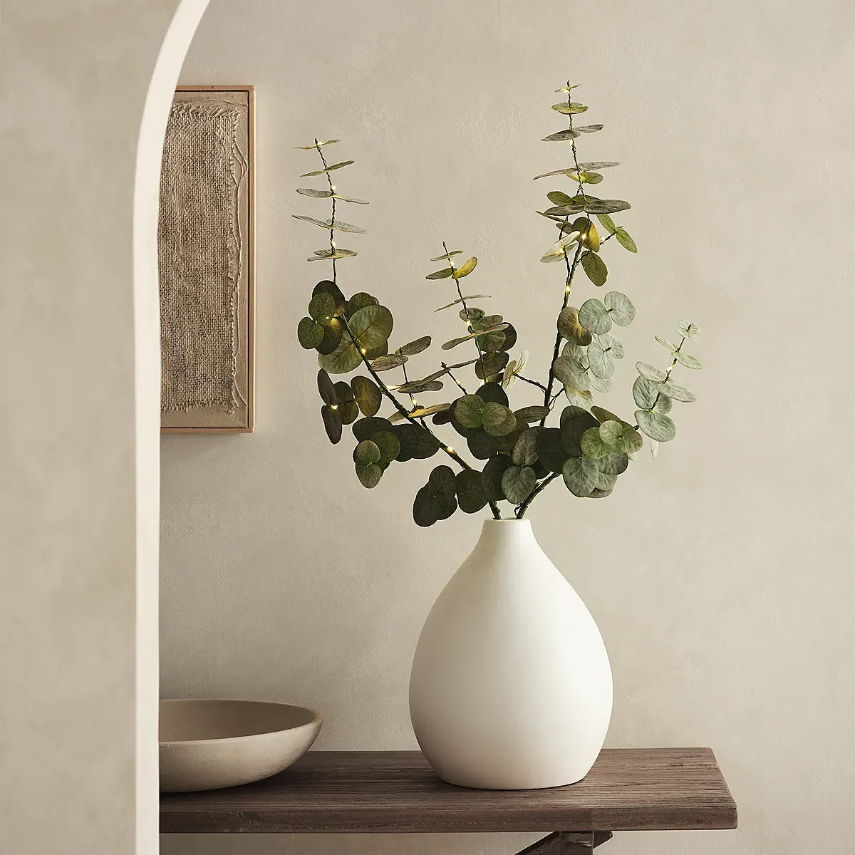 Blush Eucalyptus Pre-Lit Branches Set of 2 - Green product