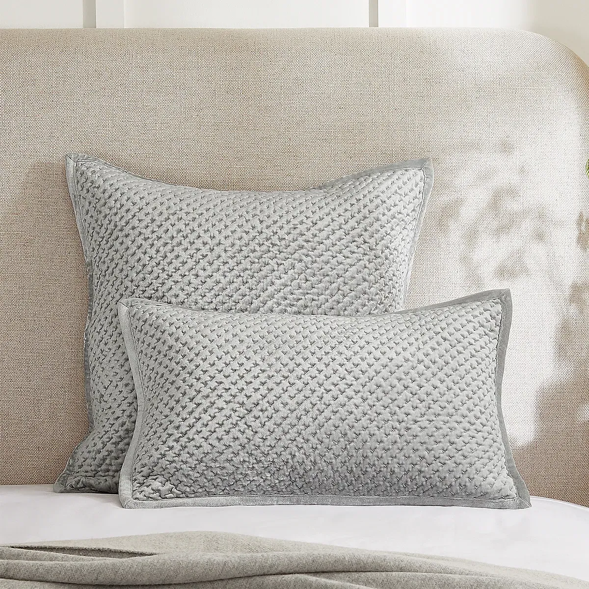 Brompton Cushion - Silver Grey, Velvet product