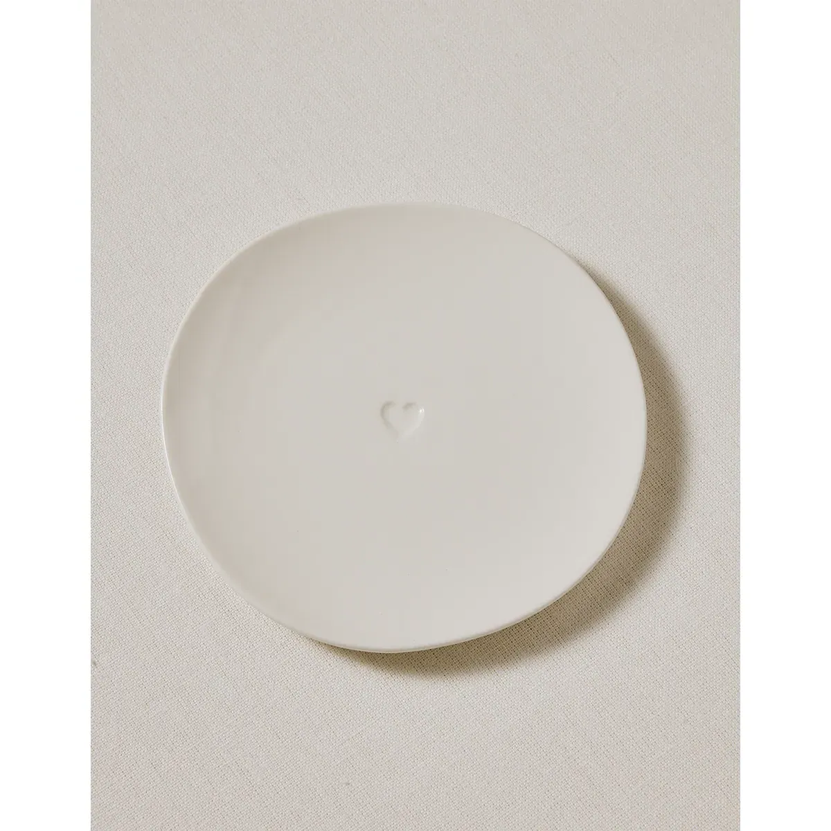 Burnham Heart Trinket Plate - White, Porcelain alternate view