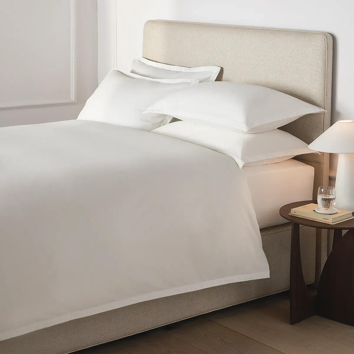 Camille Duvet Cover - White, Cotton Percale product