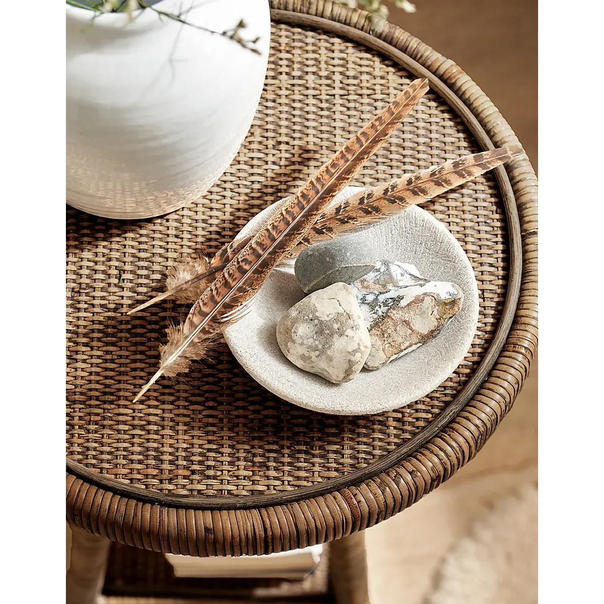 Cartmel Rattan Side Table - Natural alternate view