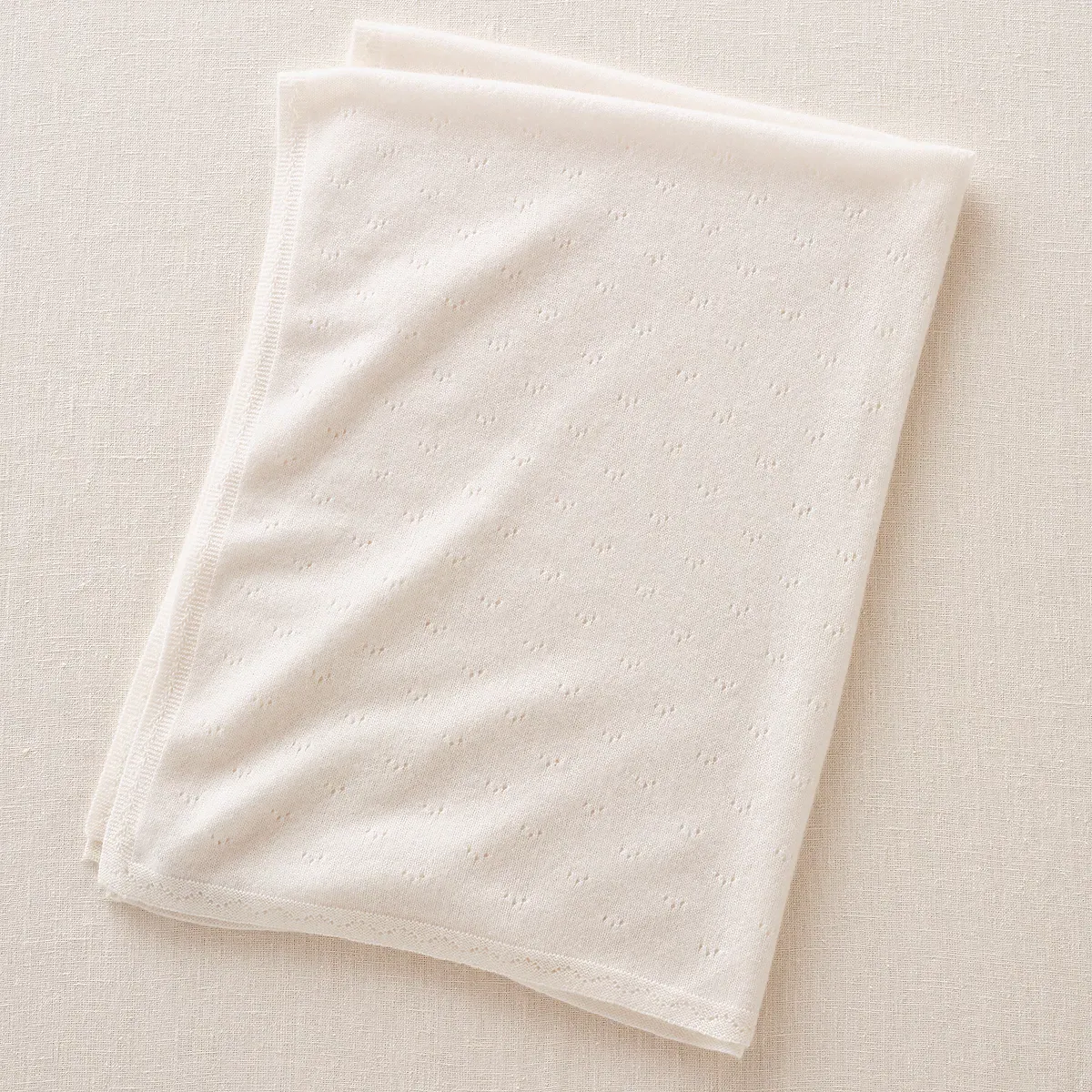 Cashmere Pointelle Blanket - Milk product