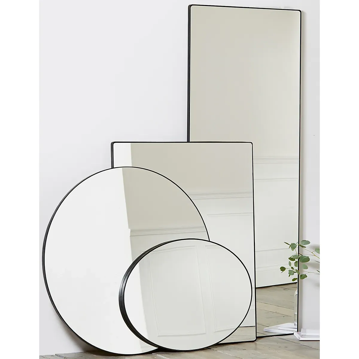 Chiltern Fine Metal Rectangular Mirror - Black, Steel alternate view