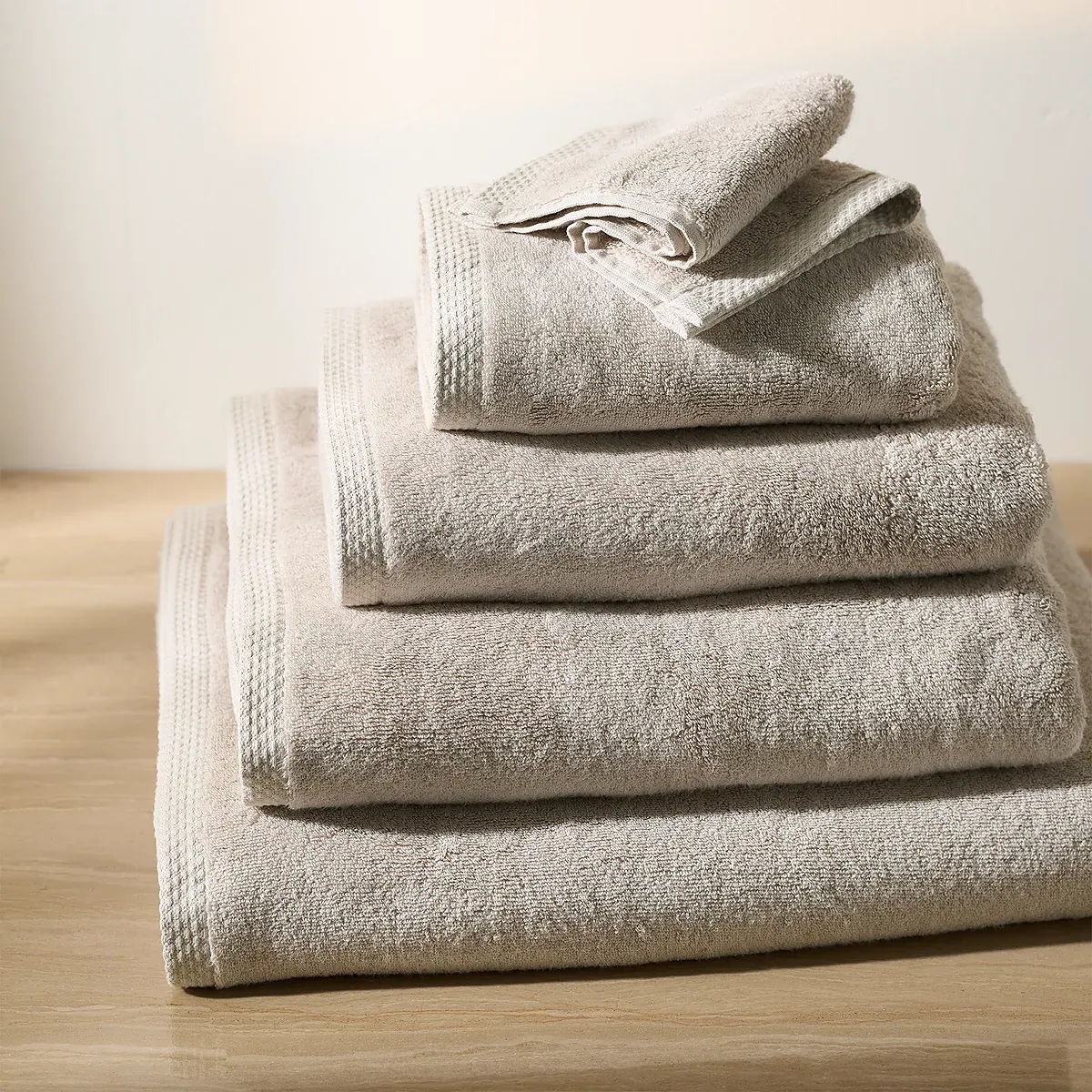 Cotton and TENCEL Modal Blend Towel - Oatmeal product