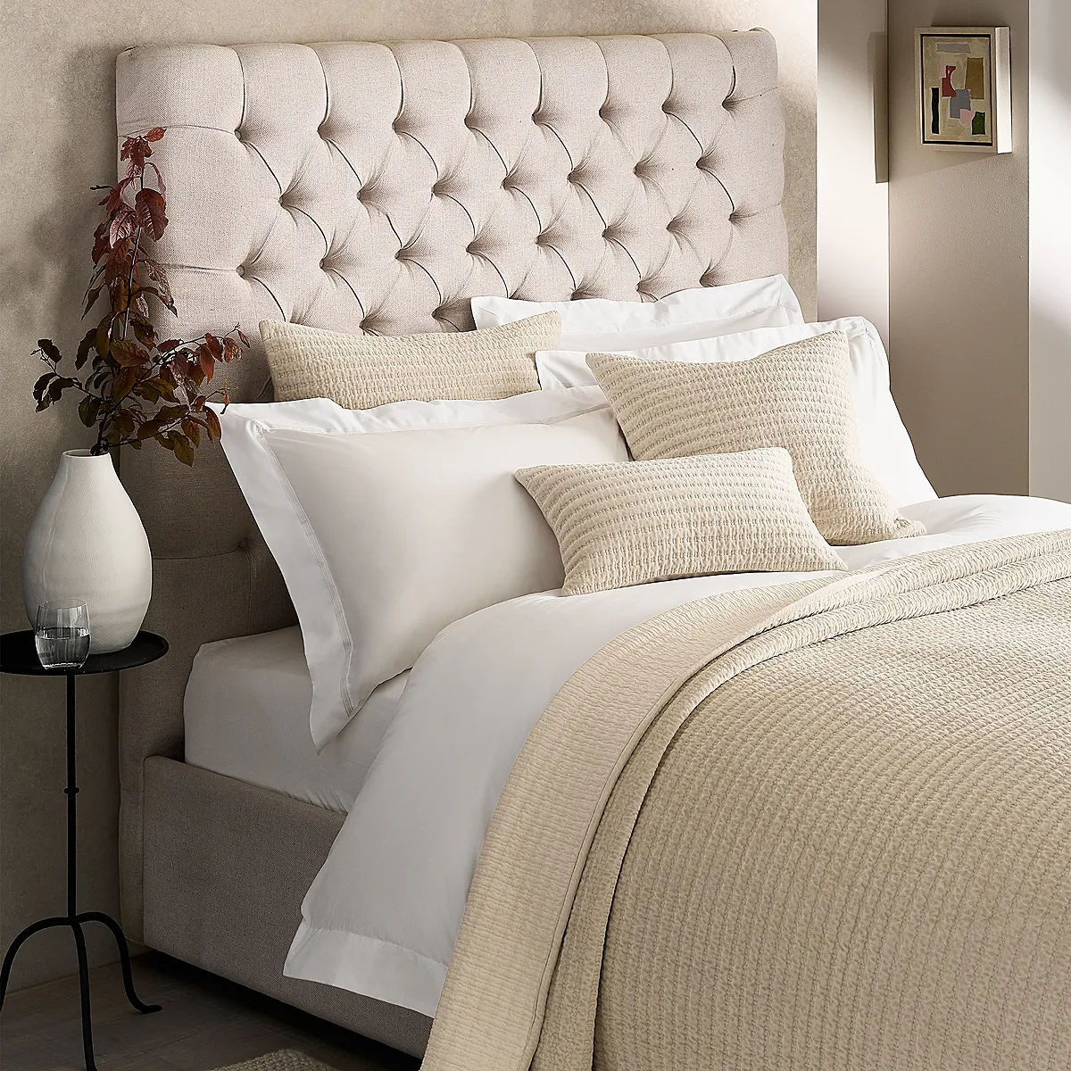 Farlow Quilt - Oatmeal, Velvet product