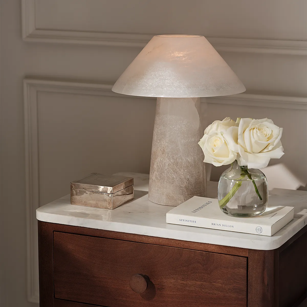Haddington Table Lamp - White, Alabaster product