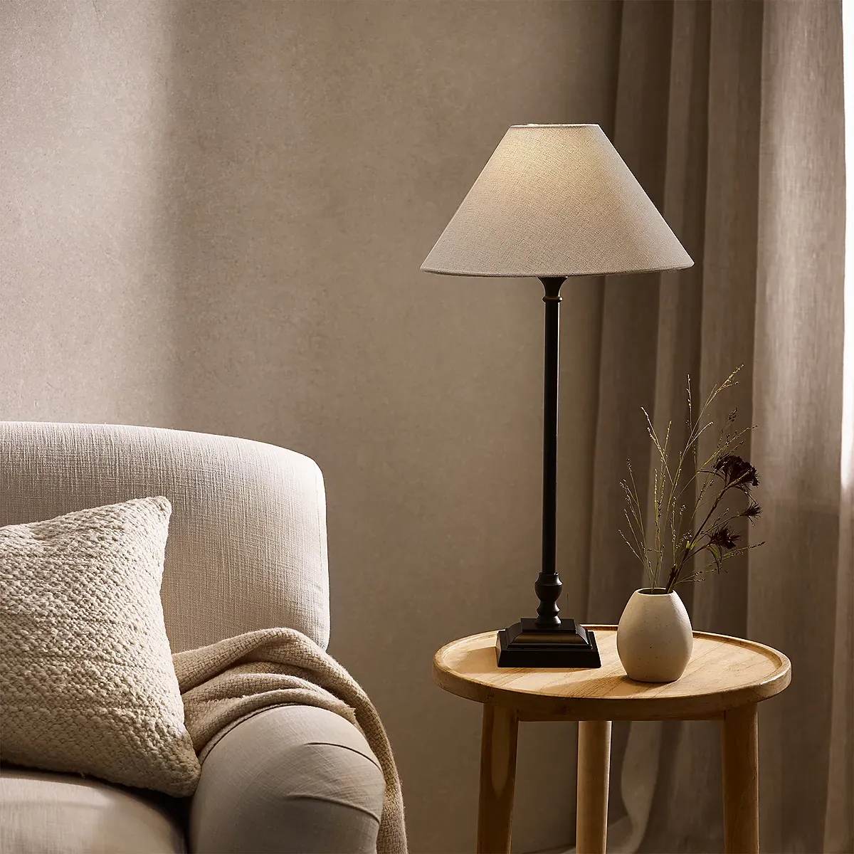 Harris Portable Cordless Lamp - Natural, Cotton product
