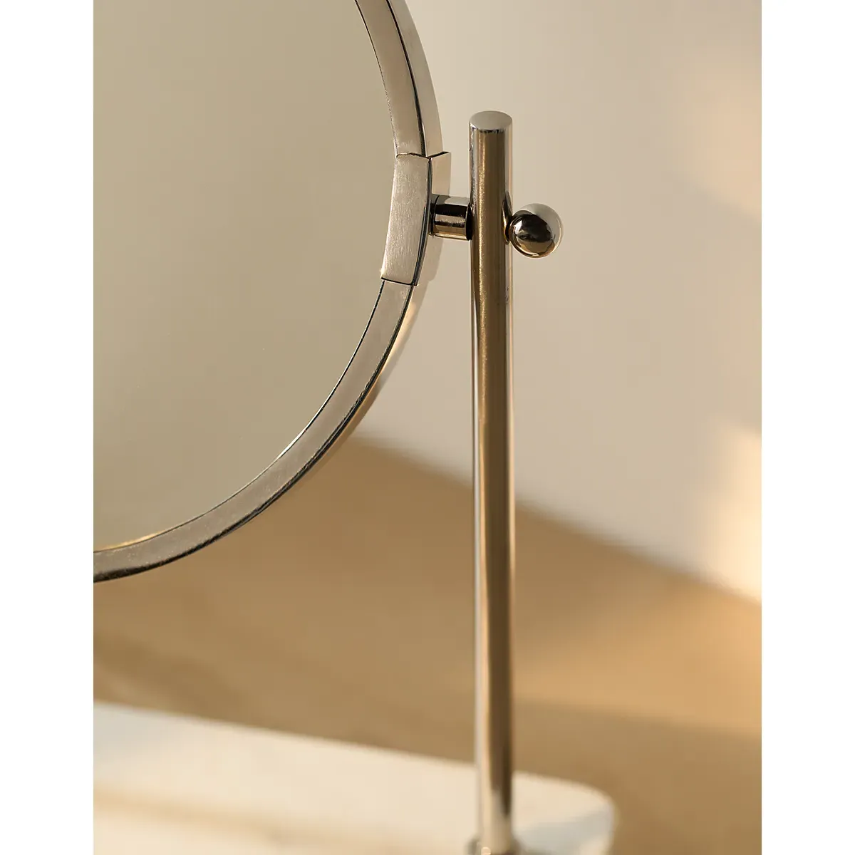 Larton Double Sided Vanity Mirror - White, Marble alternate view