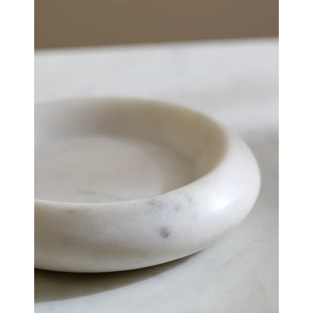 Larton Marble Trinket Dish - White alternate view