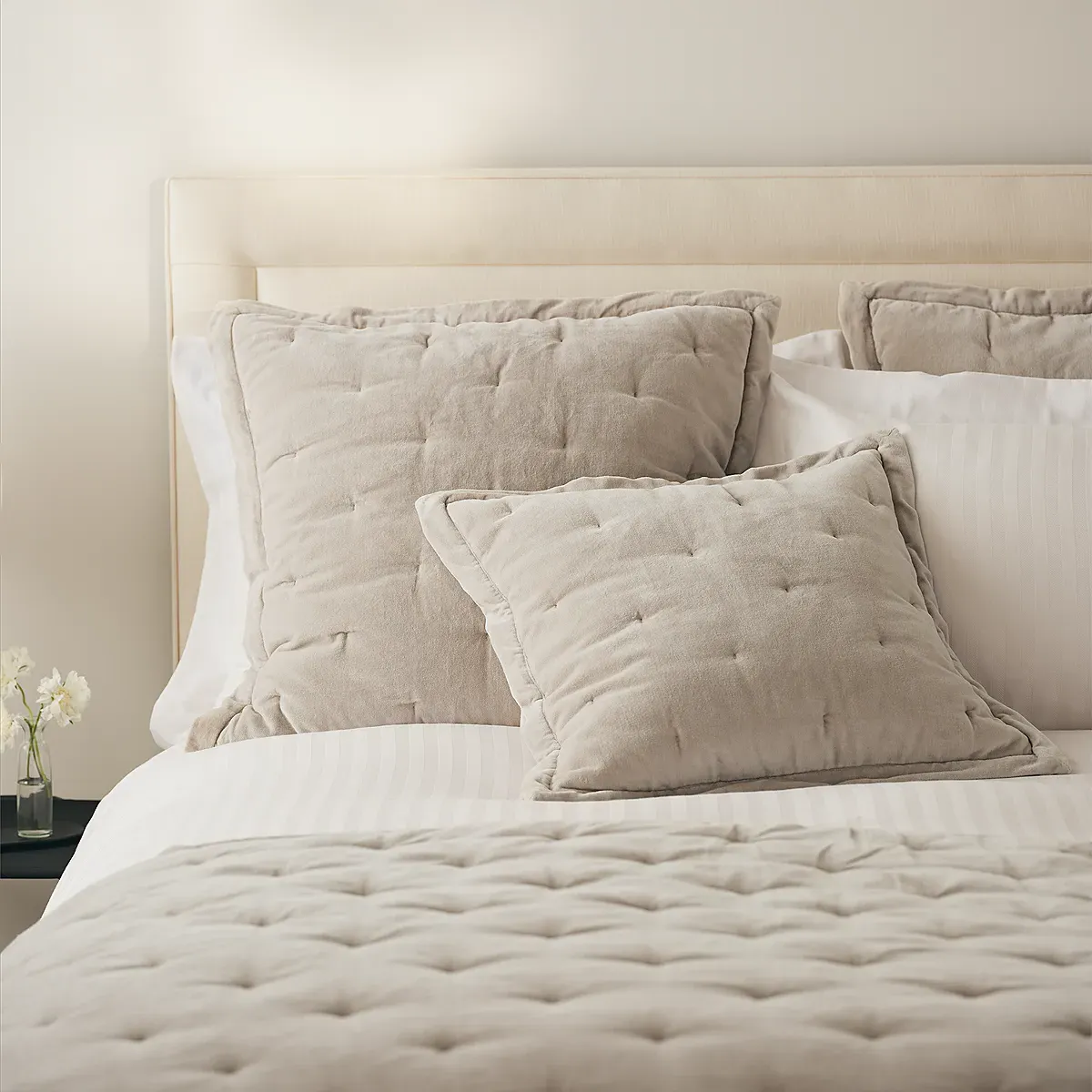 Lowry Velvet Cushion - Pale Grey product