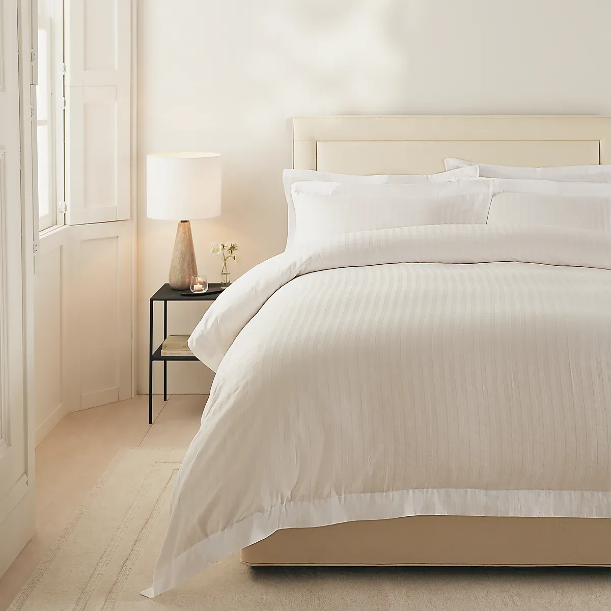 Lukas Duvet Cover - White, Cotton Sateen product