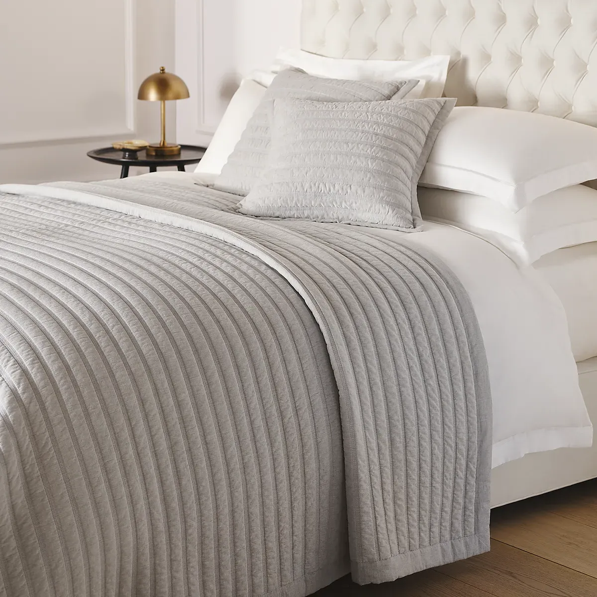 Lyle Quilt - Grey Marl, Cotton product