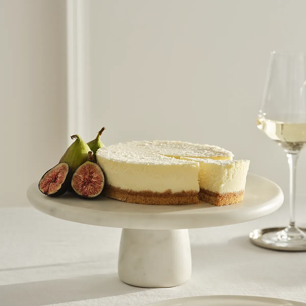 Marble Footed Plate - White, Marble product