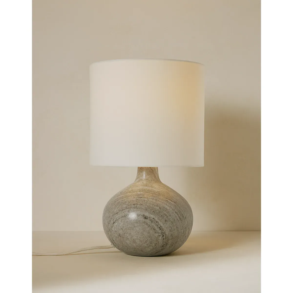 Marlow Round Table Lamp - Natural Stone, Marble alternate view