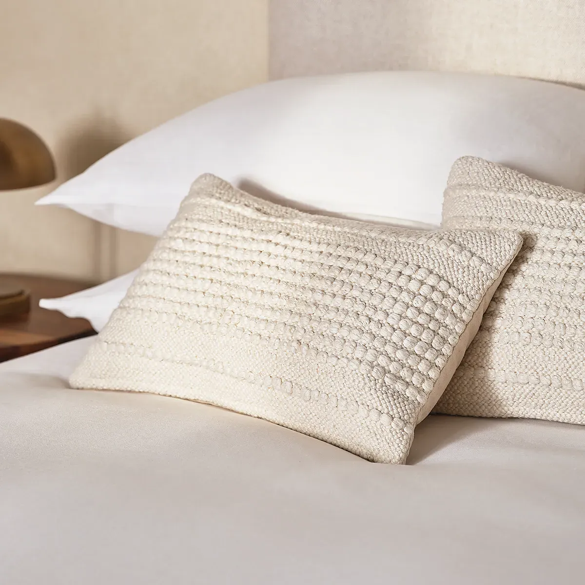 Merion Square Cushion - Natural, Cotton product