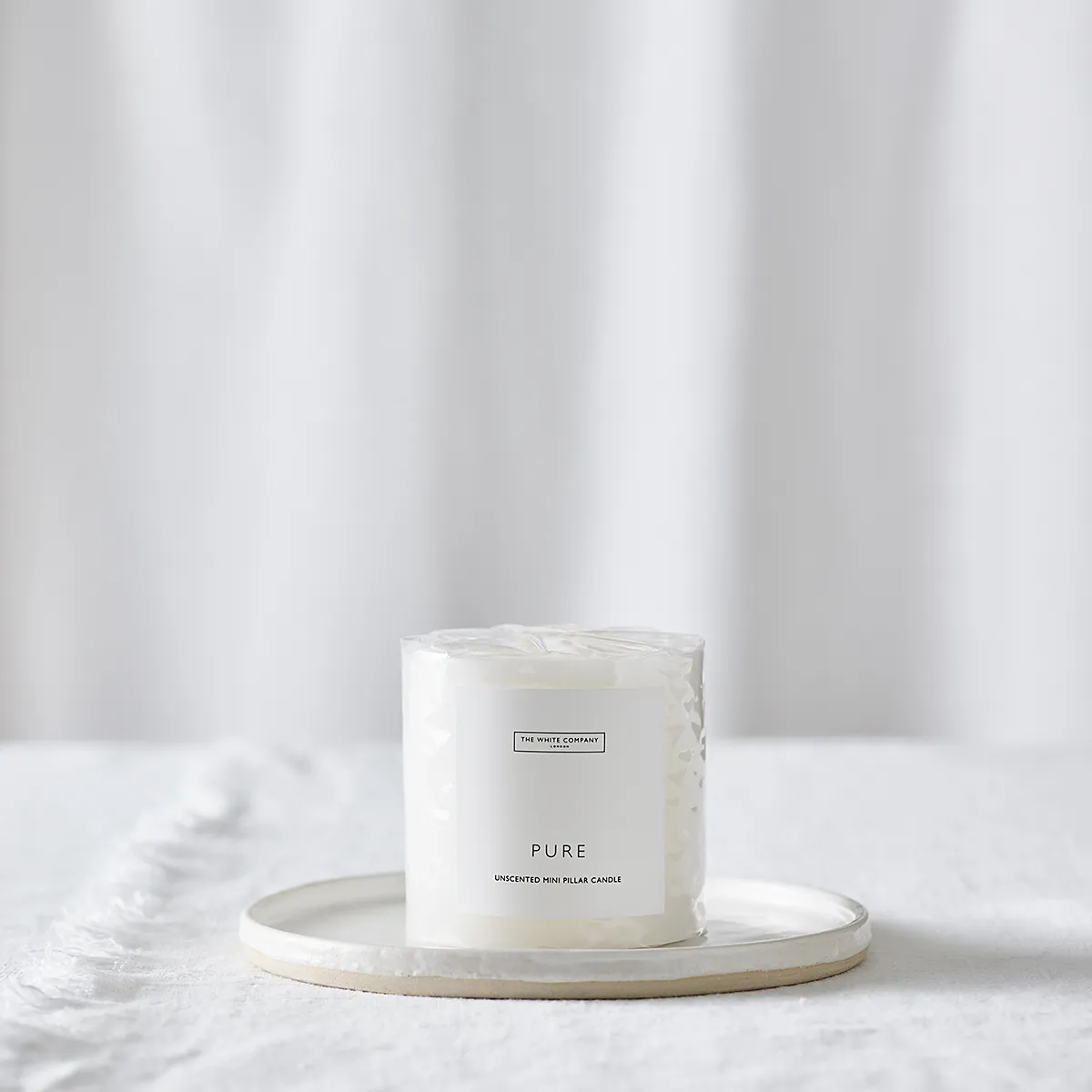 Mini Unscented Pillar Candle - Mineral Wax product