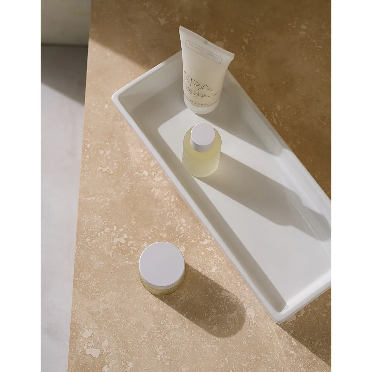 Morston Rectangular Tray - White, Stoneware alternate view