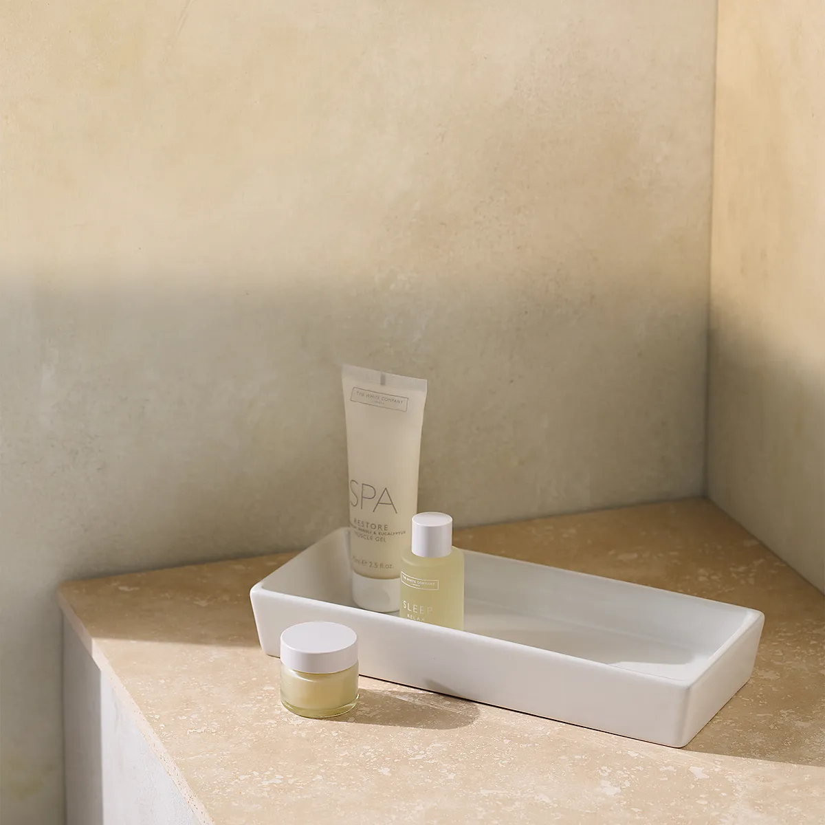 Morston Rectangular Tray - White, Stoneware product