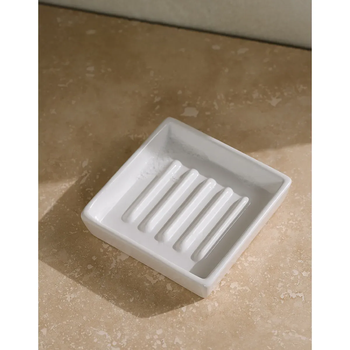 Morston Soap Dish - White, Stoneware alternate view
