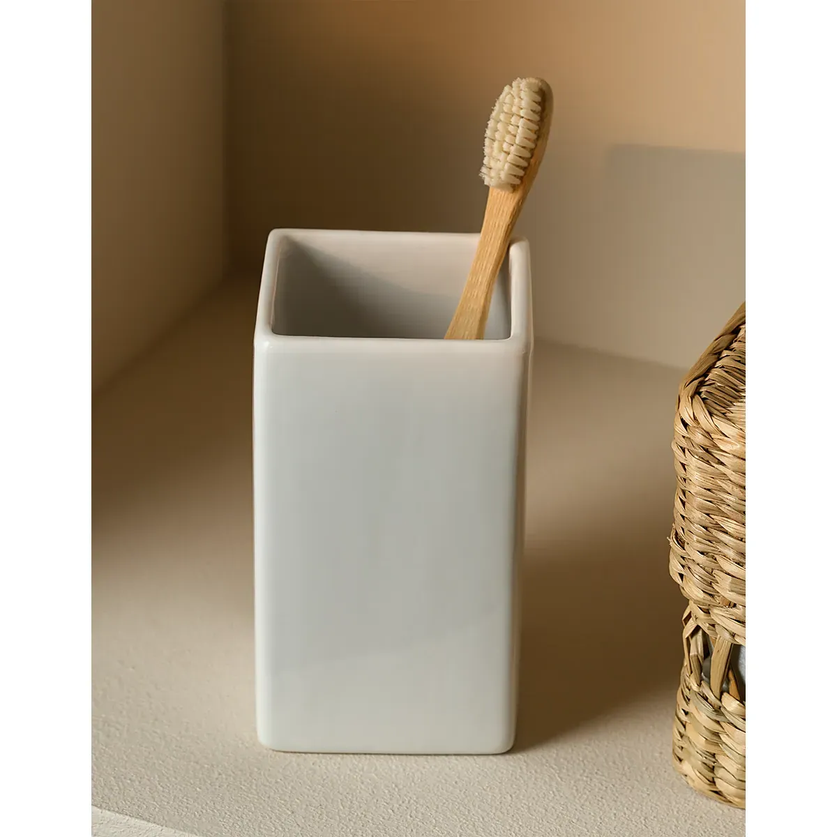 Morston Toothbrush Holder - White, Stoneware alternate view