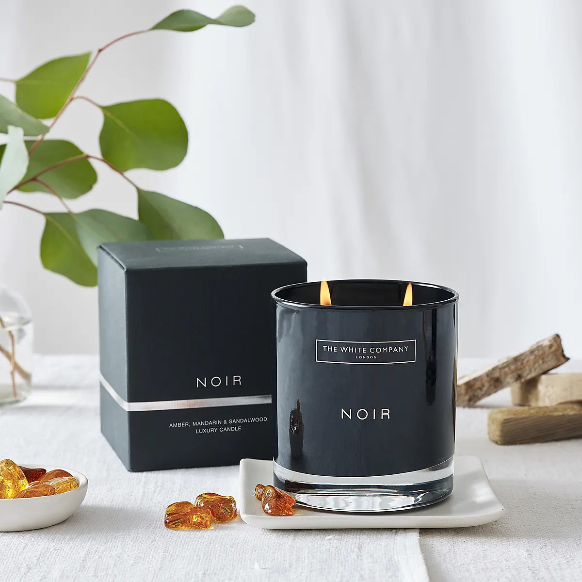 Noir 2-Wick Scented Candle - Amber, Mandarin & Sandalwood product
