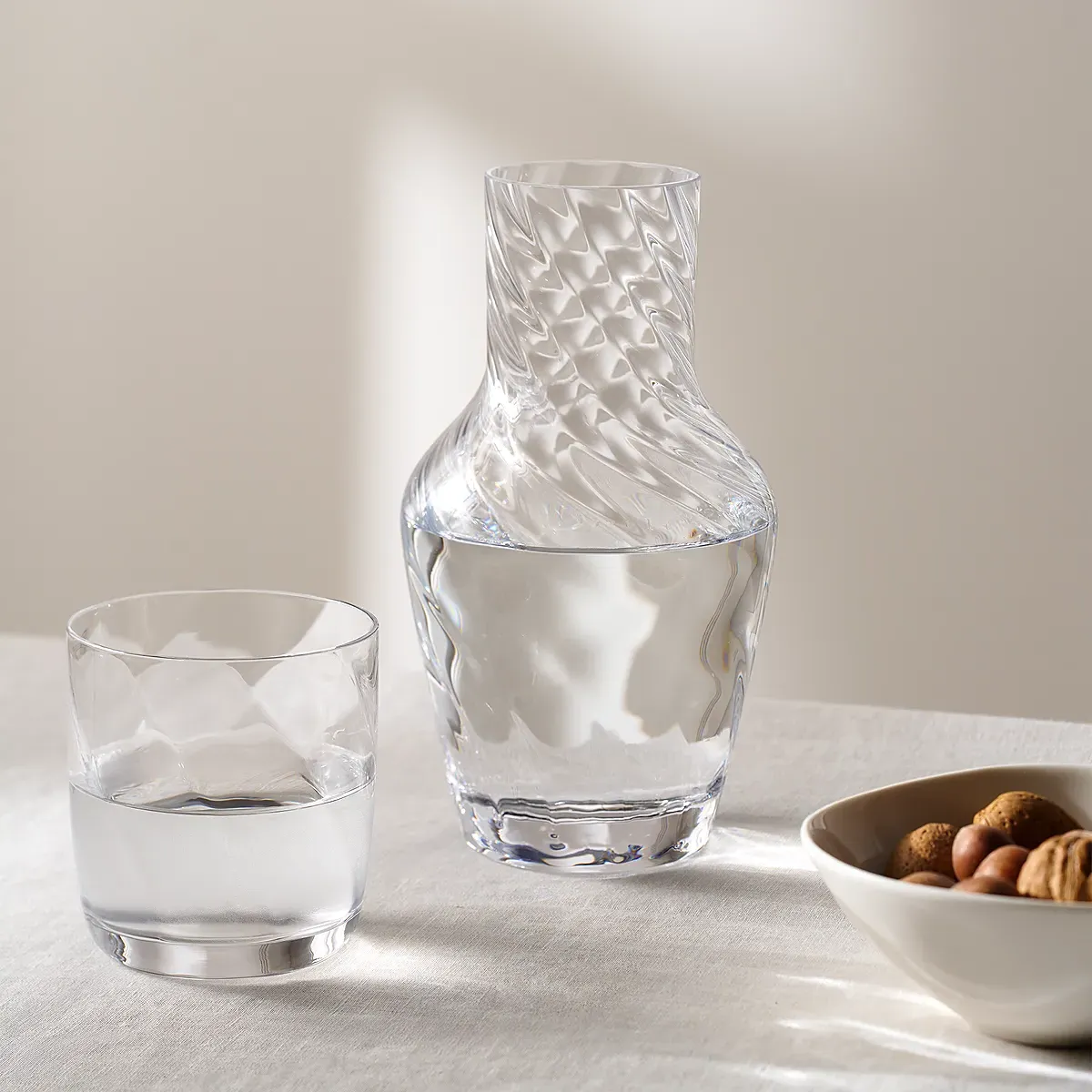 Optic Carafe and Tumbler Set - Clear, Crystalline Glass product