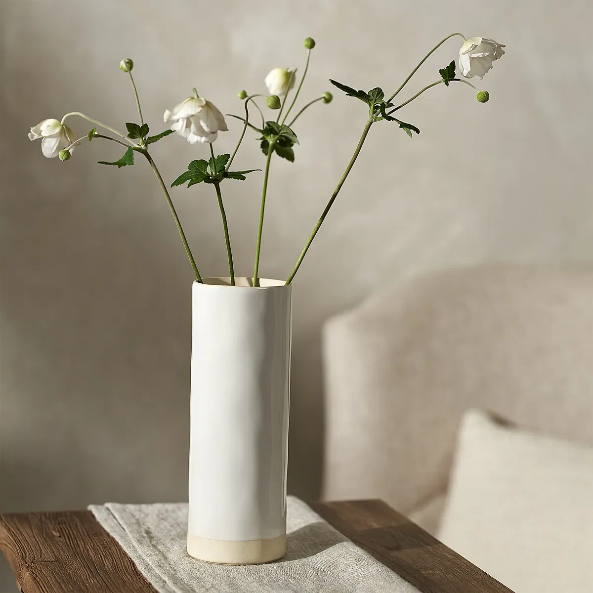 Parham Cylinder Ceramic Vase - White product
