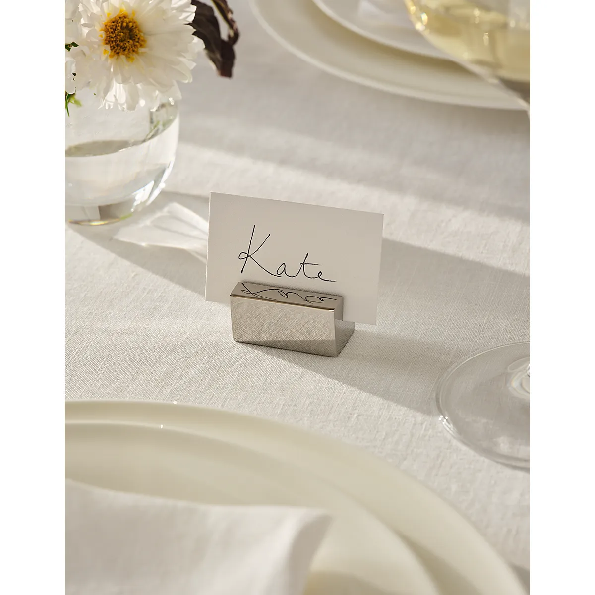 Polished Steel Card Holders Set of 6 - Silver alternate view