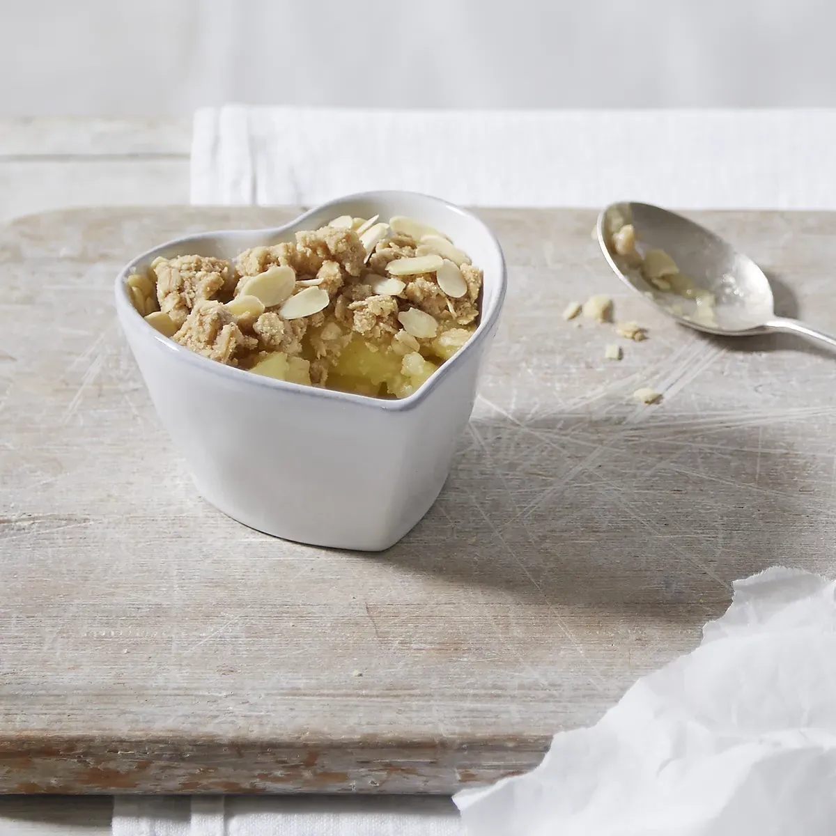 Porto Heart Ramekin - White, Stoneware product