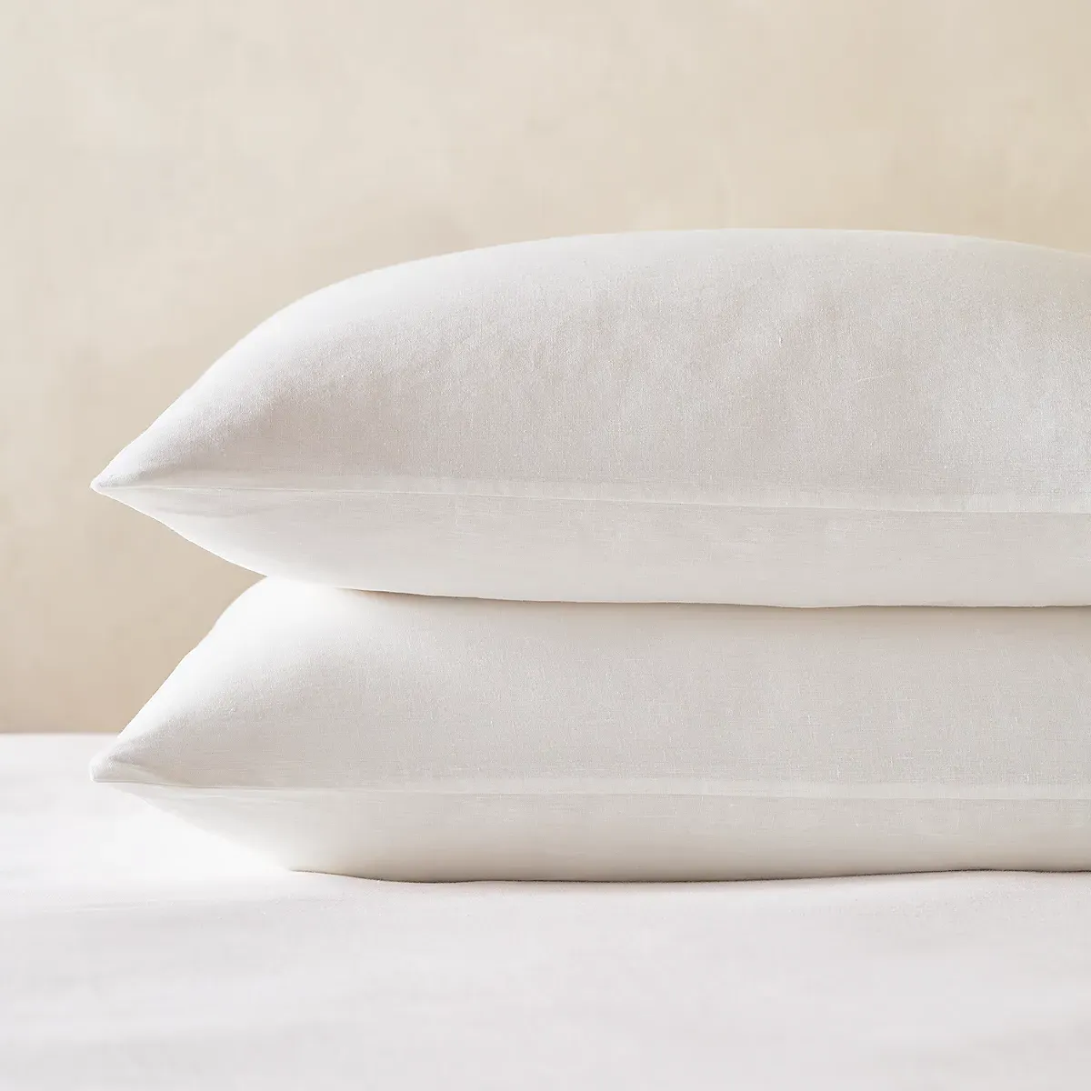 Pure Linen Classic Pillowcase - White, Linen product