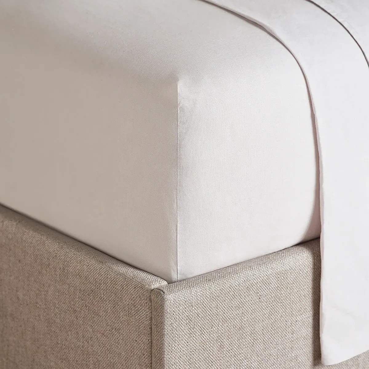 Pure Linen Deep Fitted Sheet - Soft Grey product