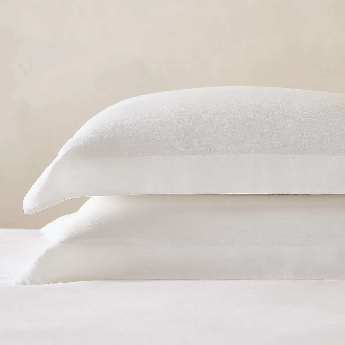 Pure Linen Oxford Pillowcase - White, Linen product